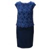 Granatowa sukienka wyszczuplająca z koronkową narzutką - LaKey Sisi dostawa w 24h 1